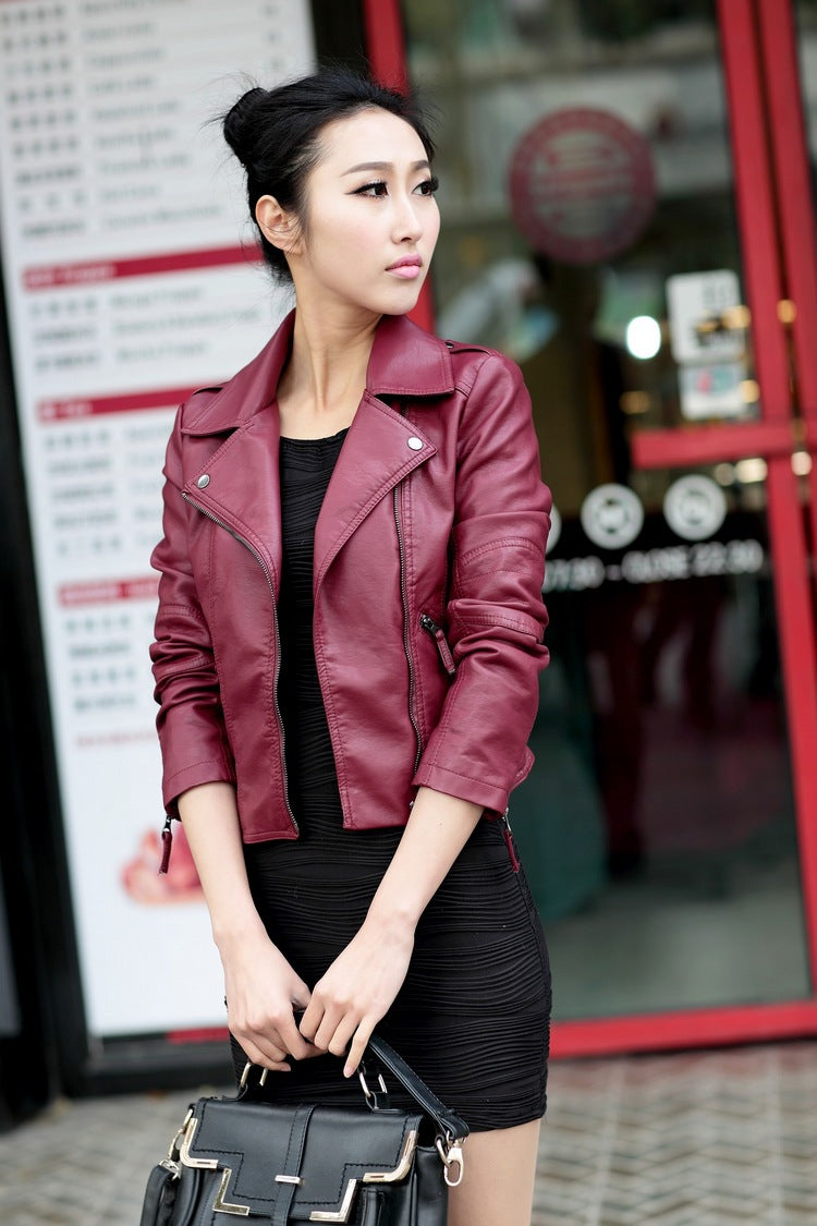 🧥: Women's Leather Motorcycle Jacket