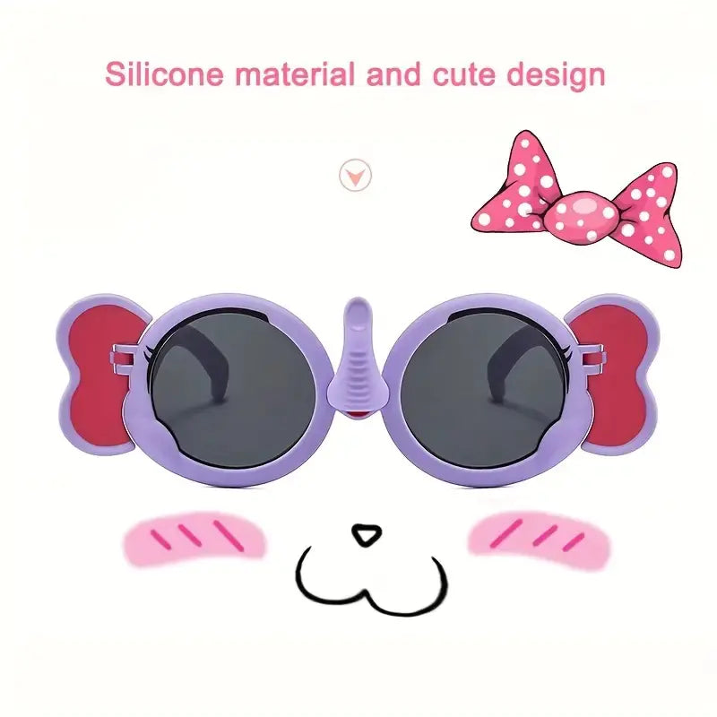 👶: Kids Elephant Polarized Sunglasses - Adorable Cartoon Animal Eyewear