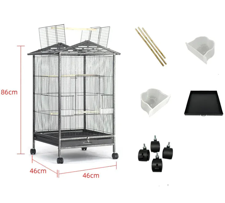 Premium Multifunctional Alloy Birdcage