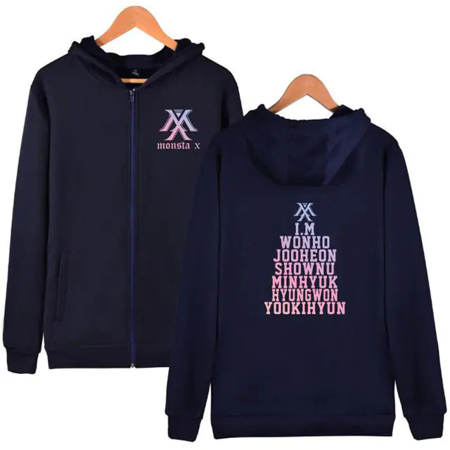 🧥: KPOP Monsta X Hoodie Jacket for Women (4XL)