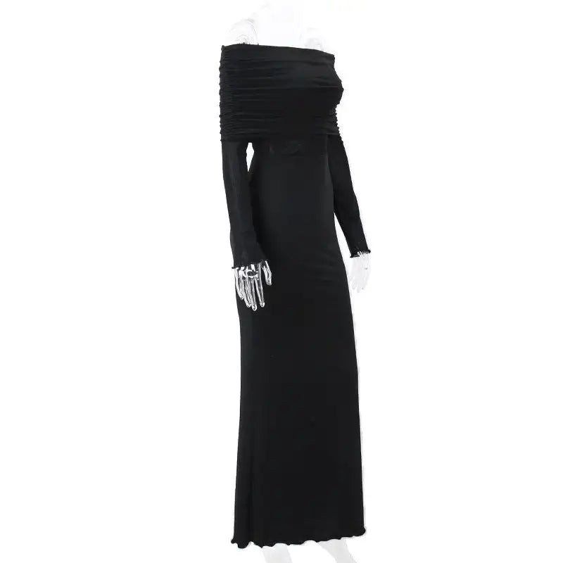 👗: Elegant Off Shoulder Dress - Sophisticated Strapless Evening Wear