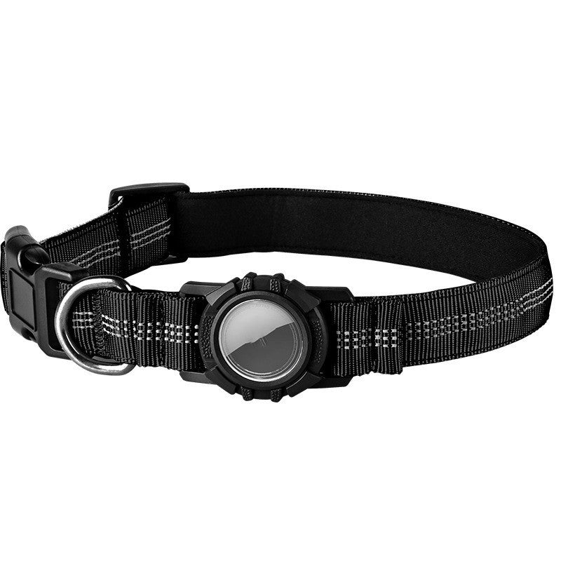 🐕: AirTag Dog Collar – Reflective Waterproof Collar with Transparent AirTag Cover