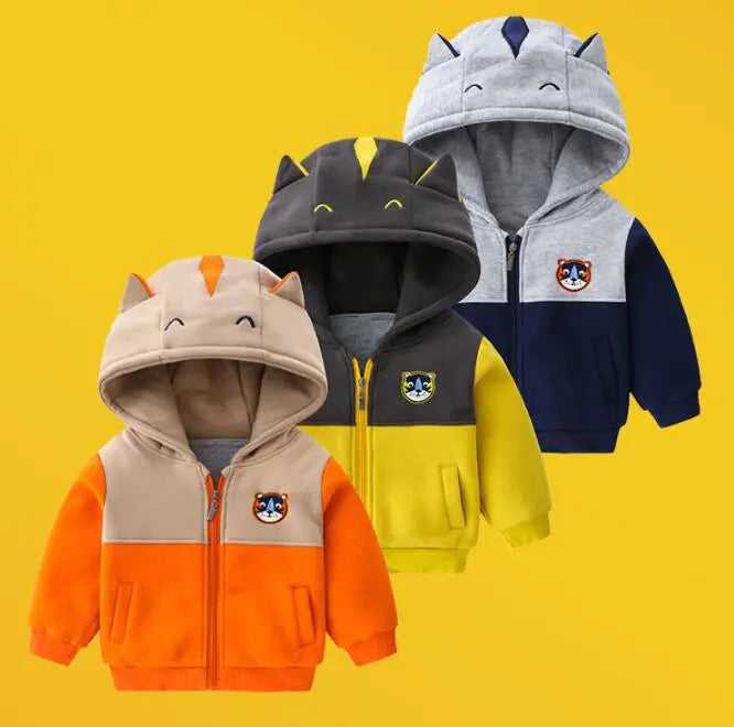 🧥: Simple Padded Hooded Jacket for Kids