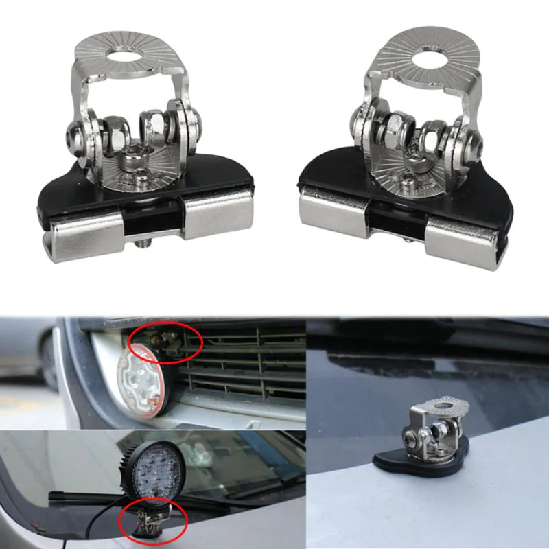 💡: 2PCS LED Work Light Bar Mount Brackets - Universal Offroad Clamp Holders