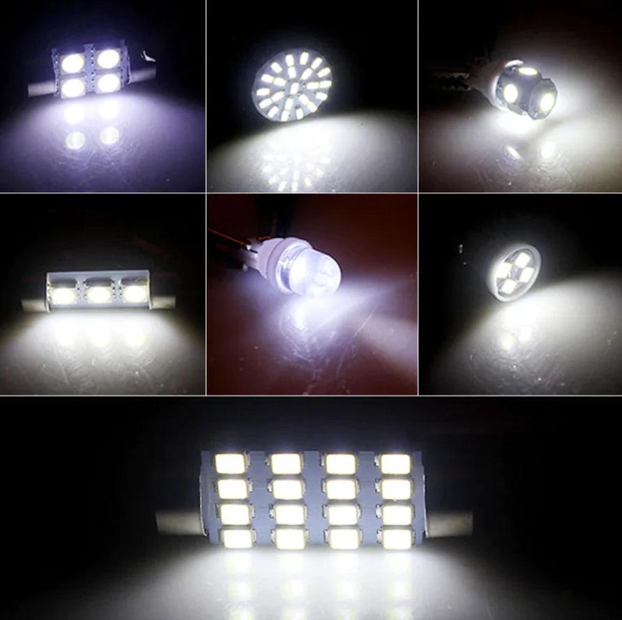 🚗: 28pcs Car Interior LED Light Kit - Complete White Combo Bulb Set