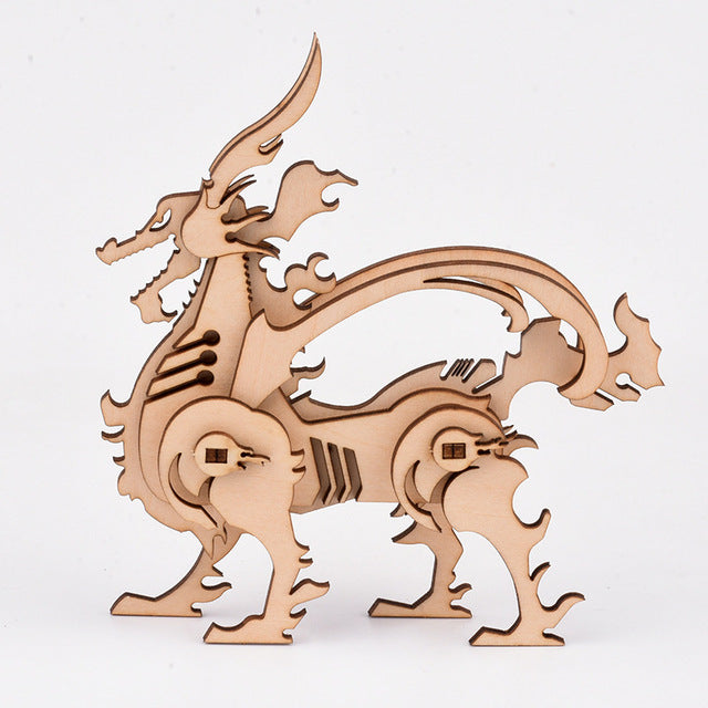 🦊: Wooden DIY 3D Animal Puzzle Models | 5 Wildlife Designs