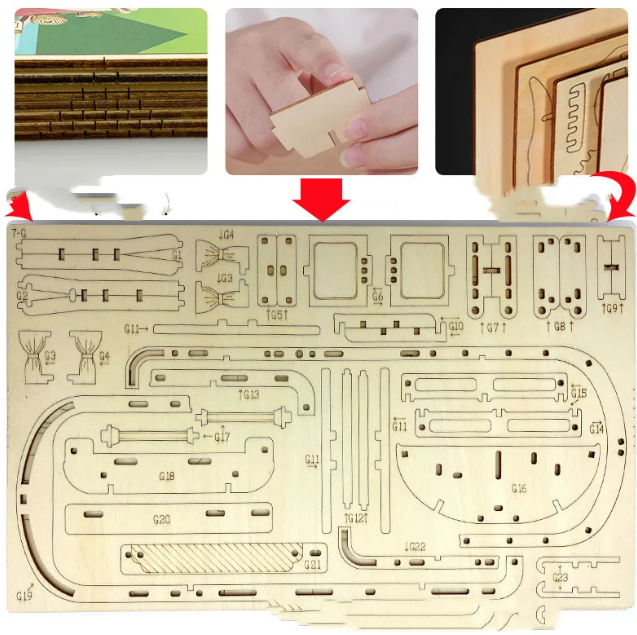 🚐: DIY Wooden 3D Camper Puzzle | Blue & Red Variants