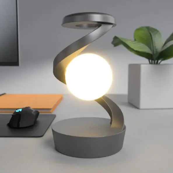 🌙: Rotating Moon Desk Lamp with Wireless Phone Charging, Sensor Control, and Night Light Function