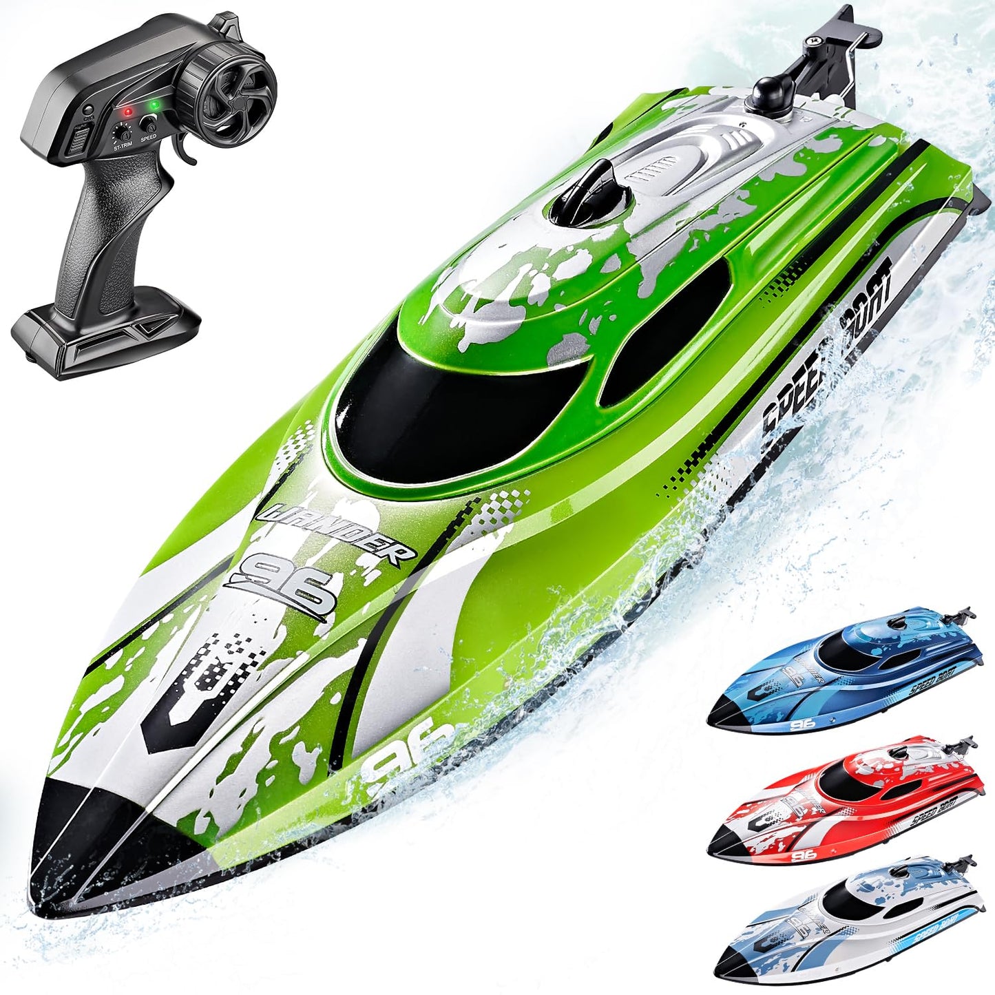 🚤: BEZGAR TX126 RC Speed Boat — 12" 25 KPH Remote Control Boat for Kids & Adults | Lakes & Pools