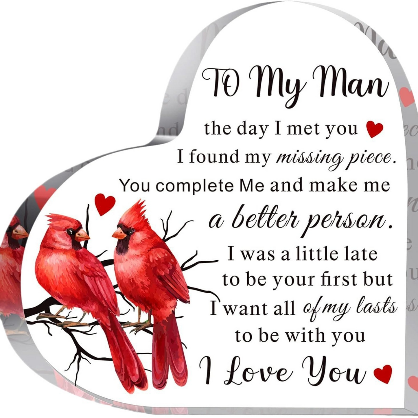 💝: Heart Acrylic Table Decor - Mother's & Father's Day Gift
