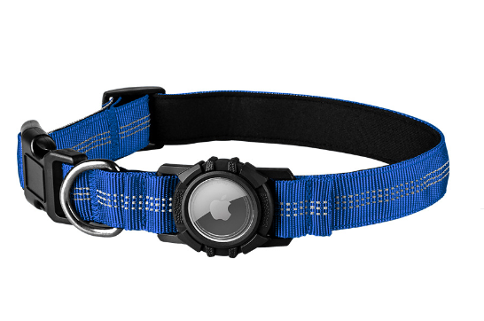 🐕: AirTag Dog Collar – Reflective Waterproof Collar with Transparent AirTag Cover