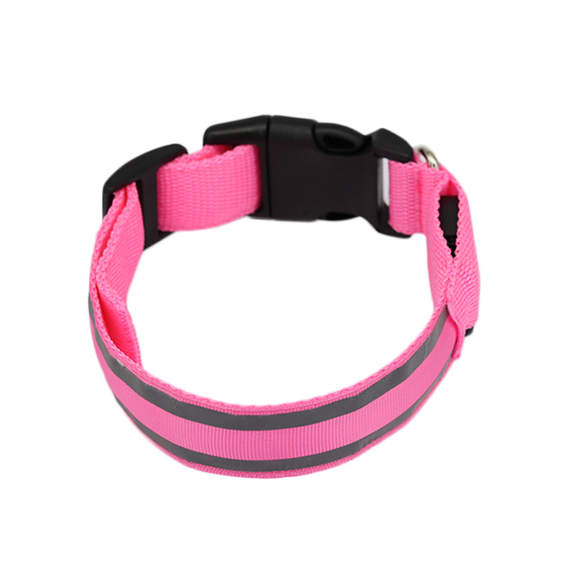 🐕: Anti-Lost LED Luminous Dog Collar – Rechargeable & Battery Reflective Safety Collar