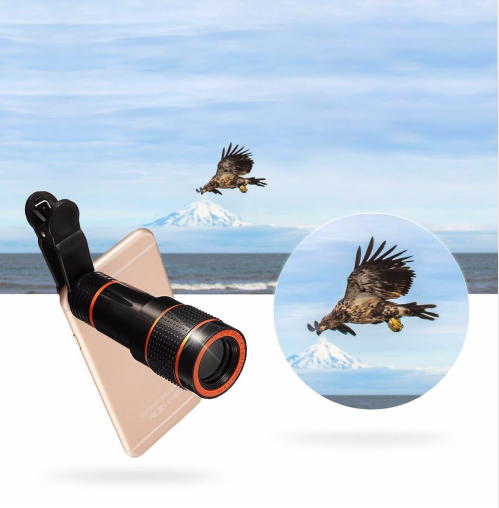 🔭: 12x Mobile Lens Telescope & Selfie Stick Combo — 16mm Eyepiece | 18mm Objective | 30x12cm | Photography & Outdoor Adventures