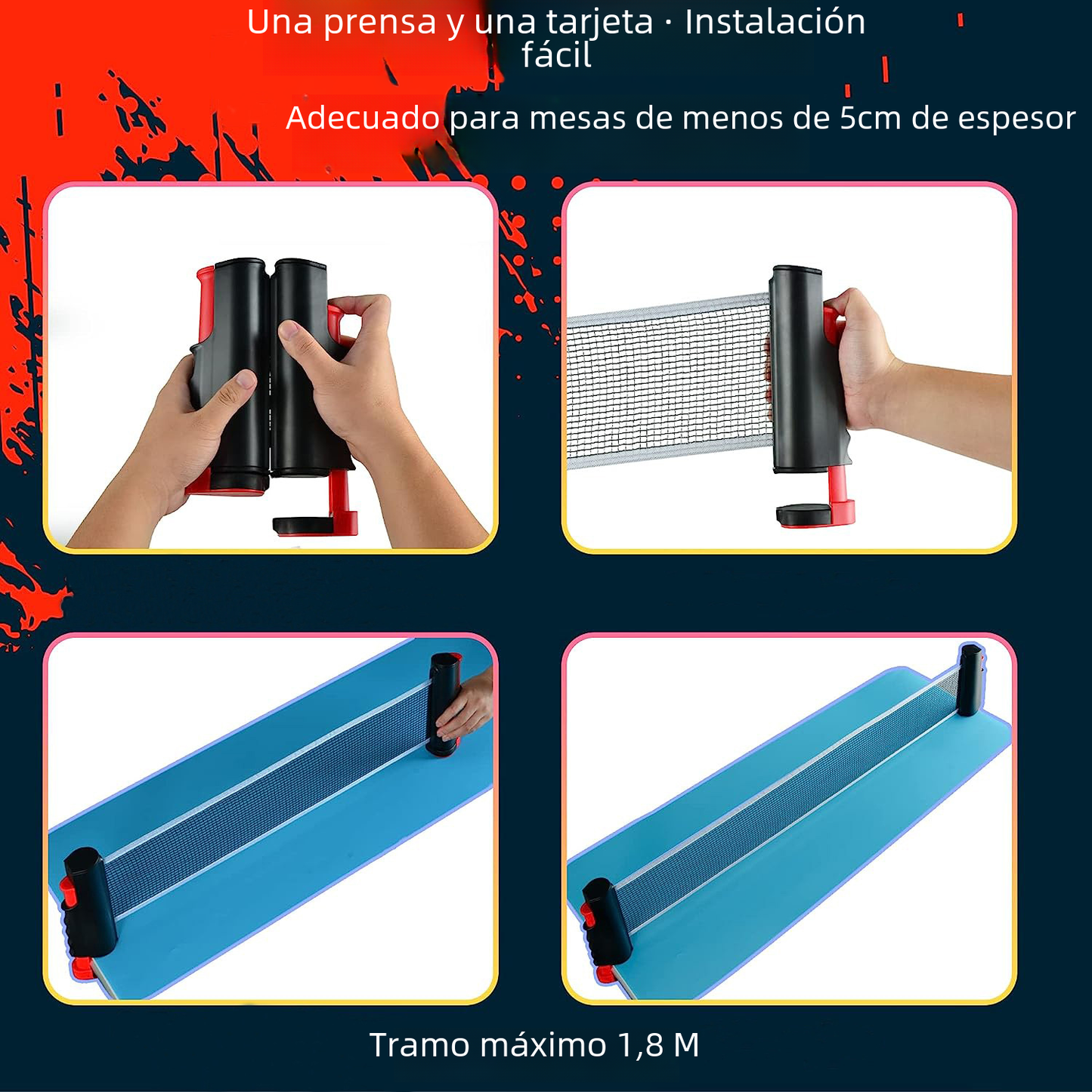 🏓: Table Tennis Racket Set with Balls and Adjustable Net