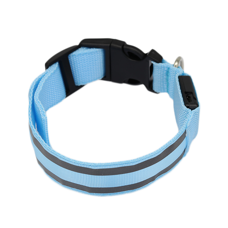 🐕: Anti-Lost LED Luminous Dog Collar – Rechargeable & Battery Reflective Safety Collar