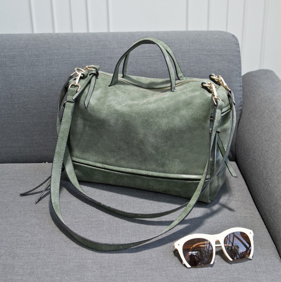 👜: Suede Motorcycle Tote Bag