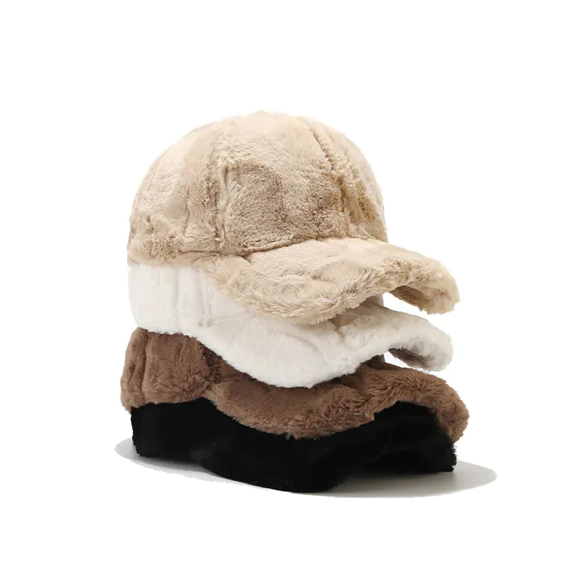 🧢: Plush Winter Baseball Caps for Men and Women - Warm Unisex Hat