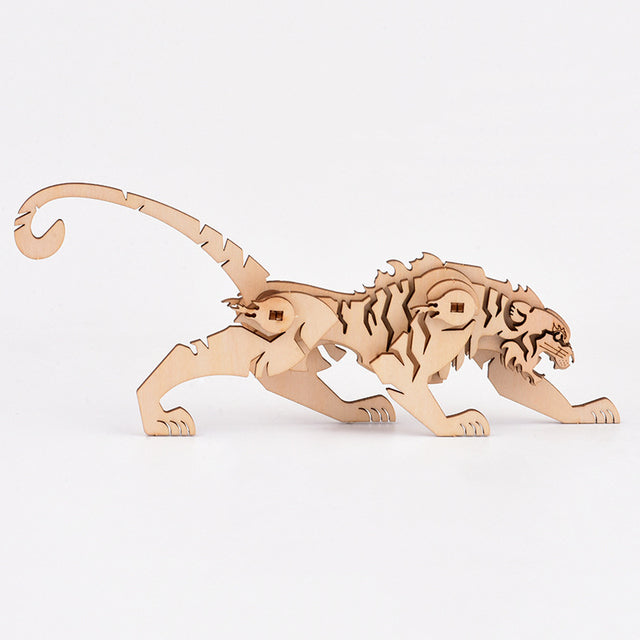 🦊: Wooden DIY 3D Animal Puzzle Models | 5 Wildlife Designs