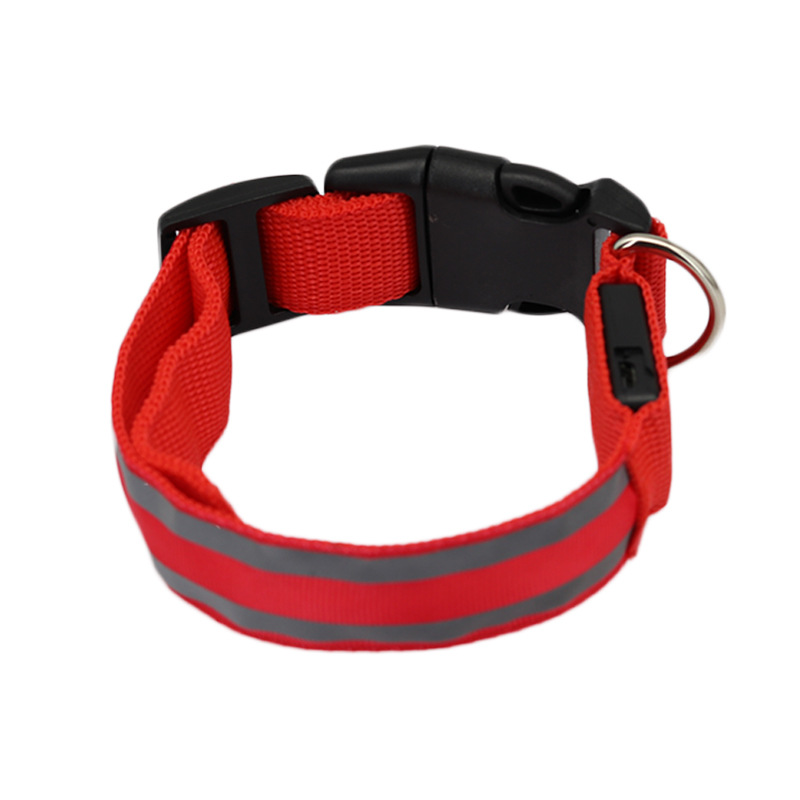 🐕: Anti-Lost LED Luminous Dog Collar – Rechargeable & Battery Reflective Safety Collar