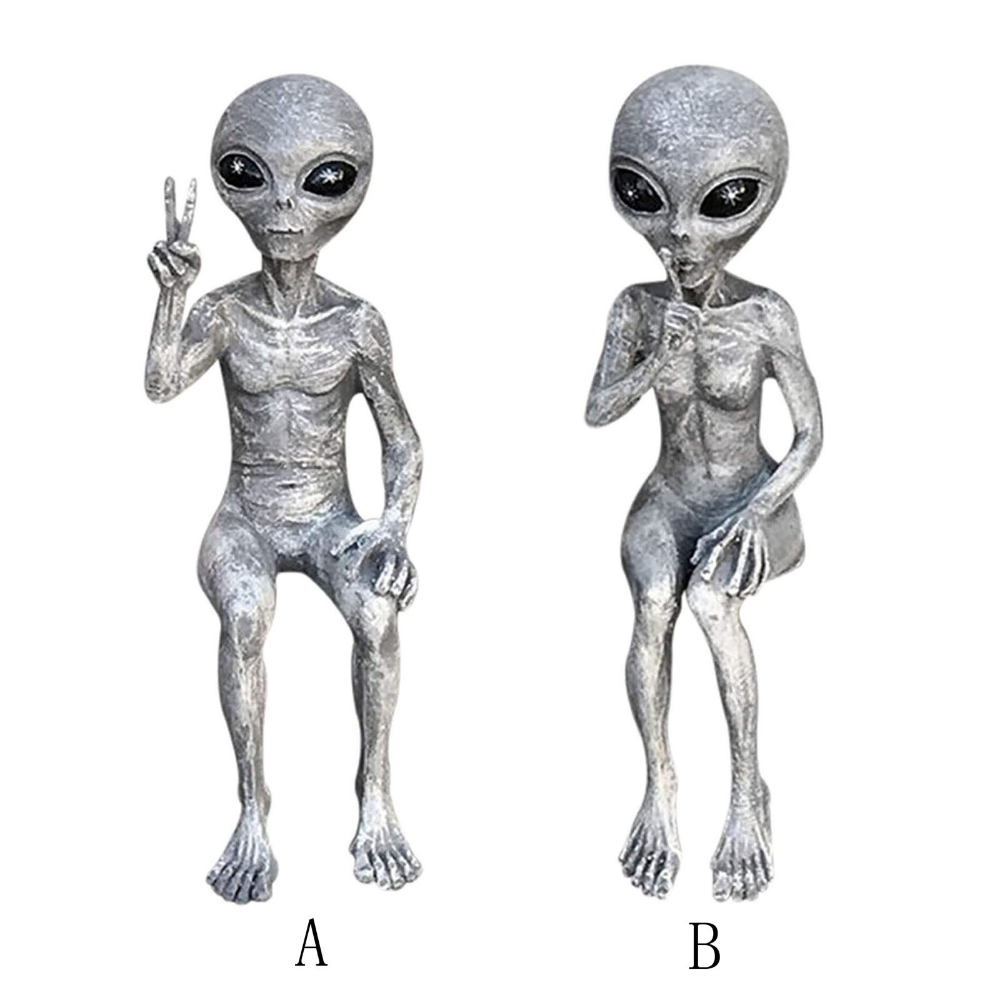 👽: Alien Statue Garden Figurine Set for Indoor/Outdoor Decor
