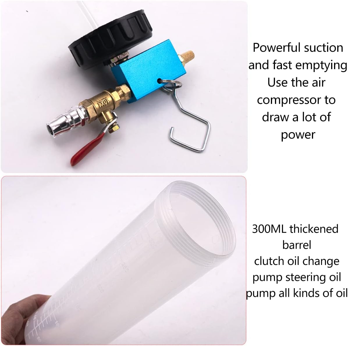 🔧: Vacuum Brake Bleeder & Fluid Extractor Kit — One-Person Pump Tool for Brake, Transmission, Power Steering & Coolant Fluid Changes