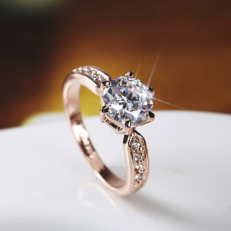 💎: Crystal Zircon Crown Ring — 925 Silver Diamond-Cut Statement Ring