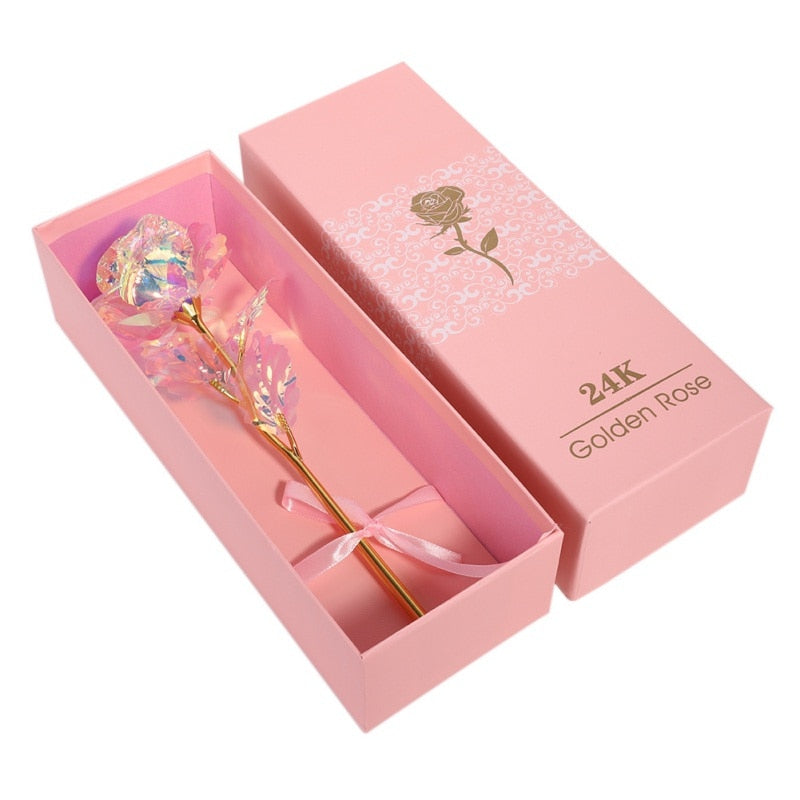 🌹: 24K Luminous Golden Rose Gift Set - Mother's Day & Valentine's