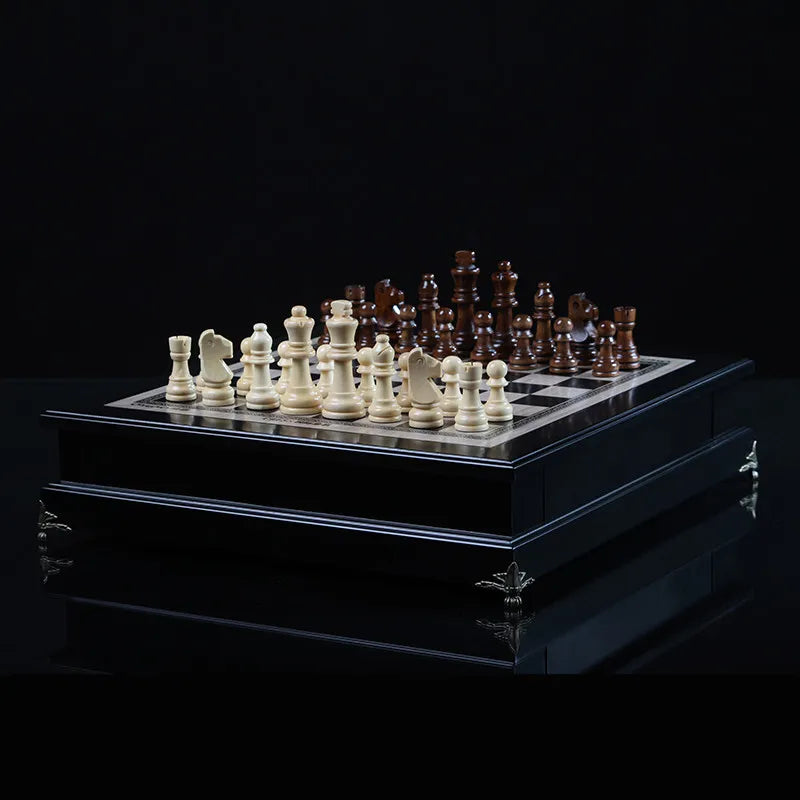 ♟️: Преміальний дерев'яний шаховий набір – фігури з витонченим різьбленням для навчання, змагань та домашнього декору