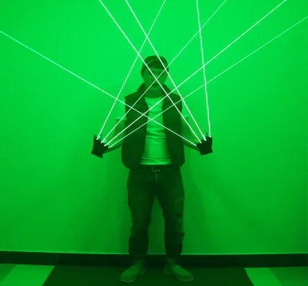 💡 LED Laser Gloves for Stage and DJ Performances - Multi-Color Light Show