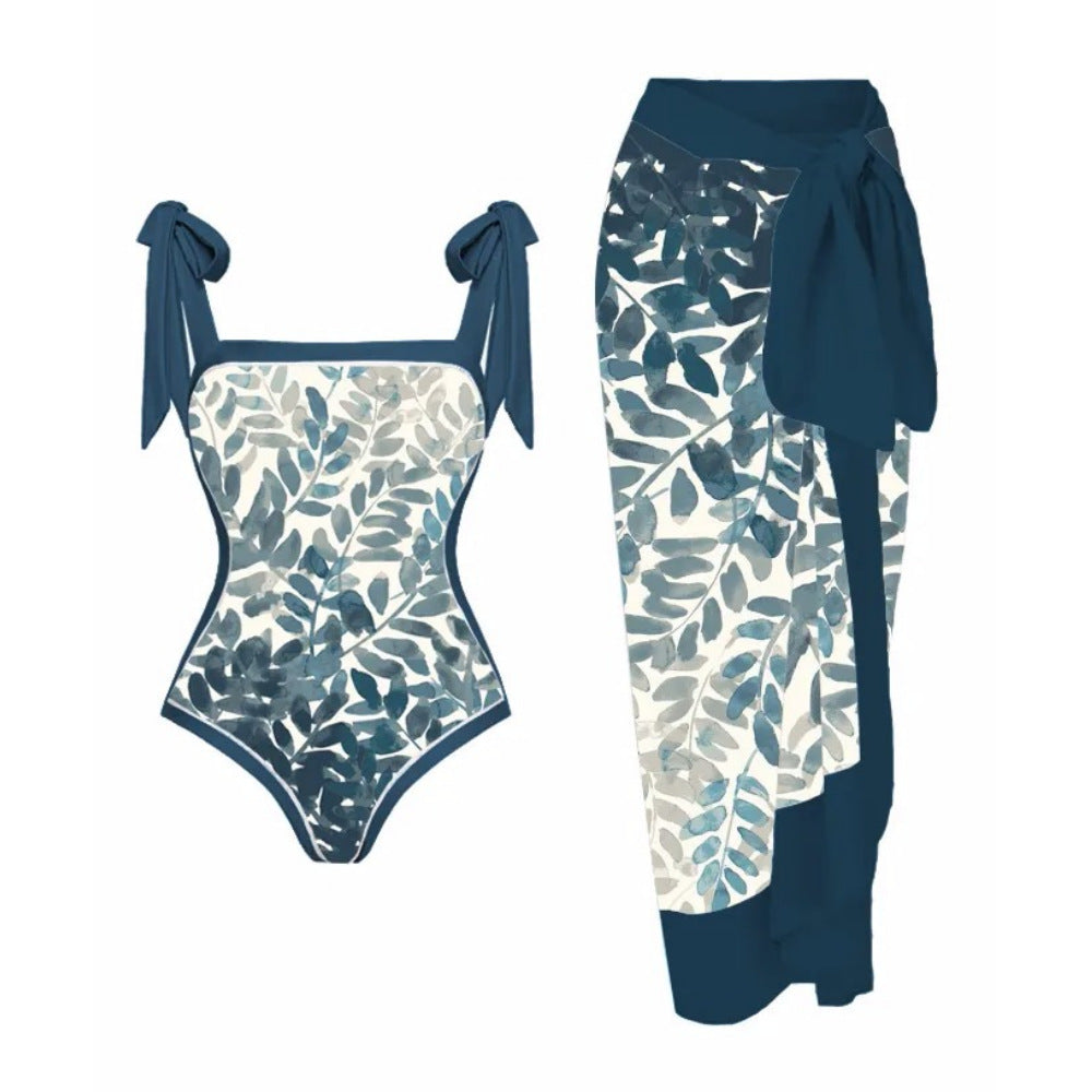 👙: Retro French One-Piece Swimsuit for Vacation