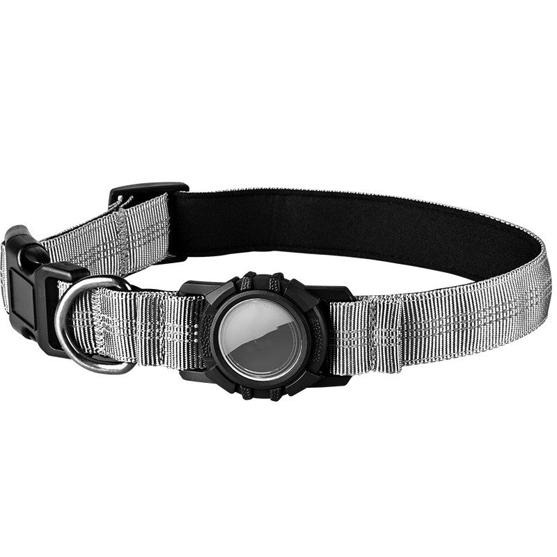 🐕: AirTag Dog Collar – Reflective Waterproof Collar with Transparent AirTag Cover