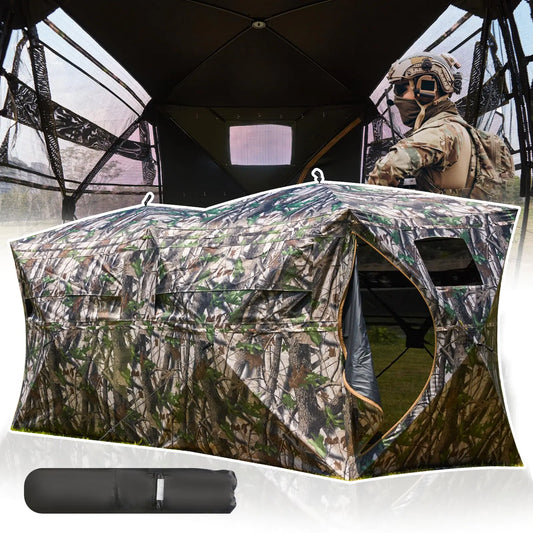🦌 YOLENY See-Through Hunting Blind - 4-6 Person Portable Pop Up Ground Blind
