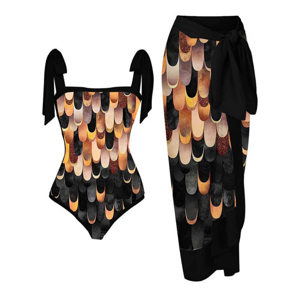👙: Retro French One-Piece Swimsuit for Vacation
