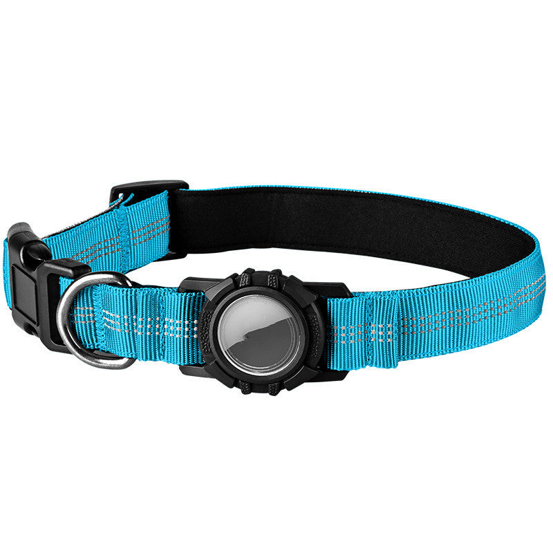 🐕: AirTag Dog Collar – Reflective Waterproof Collar with Transparent AirTag Cover