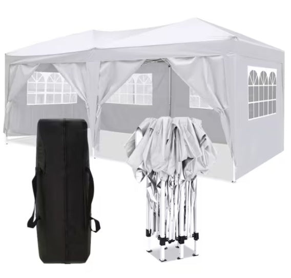 ⛺: 10'x20' Waterproof Party Folding Tent with Detachable Side Walls & Carry Bag
