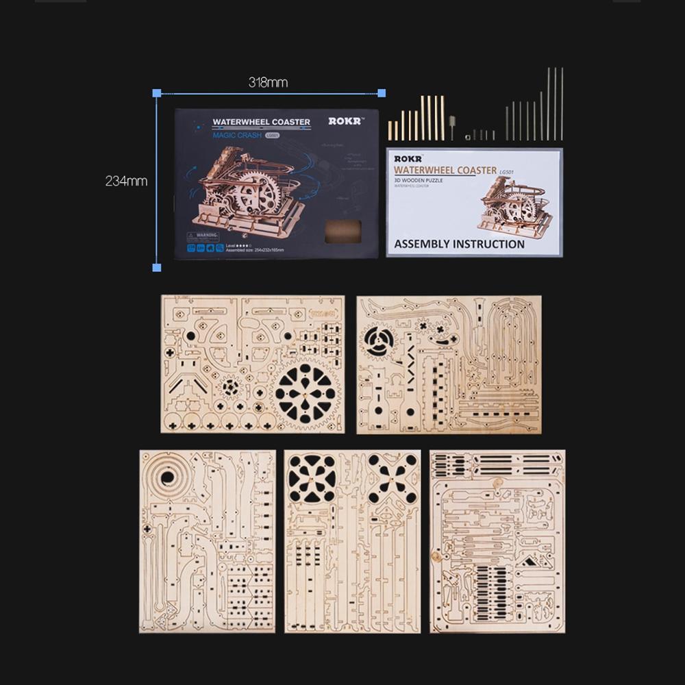 ⚙️: 3D Wooden Mechanical Coaster Puzzle | 4 Designs