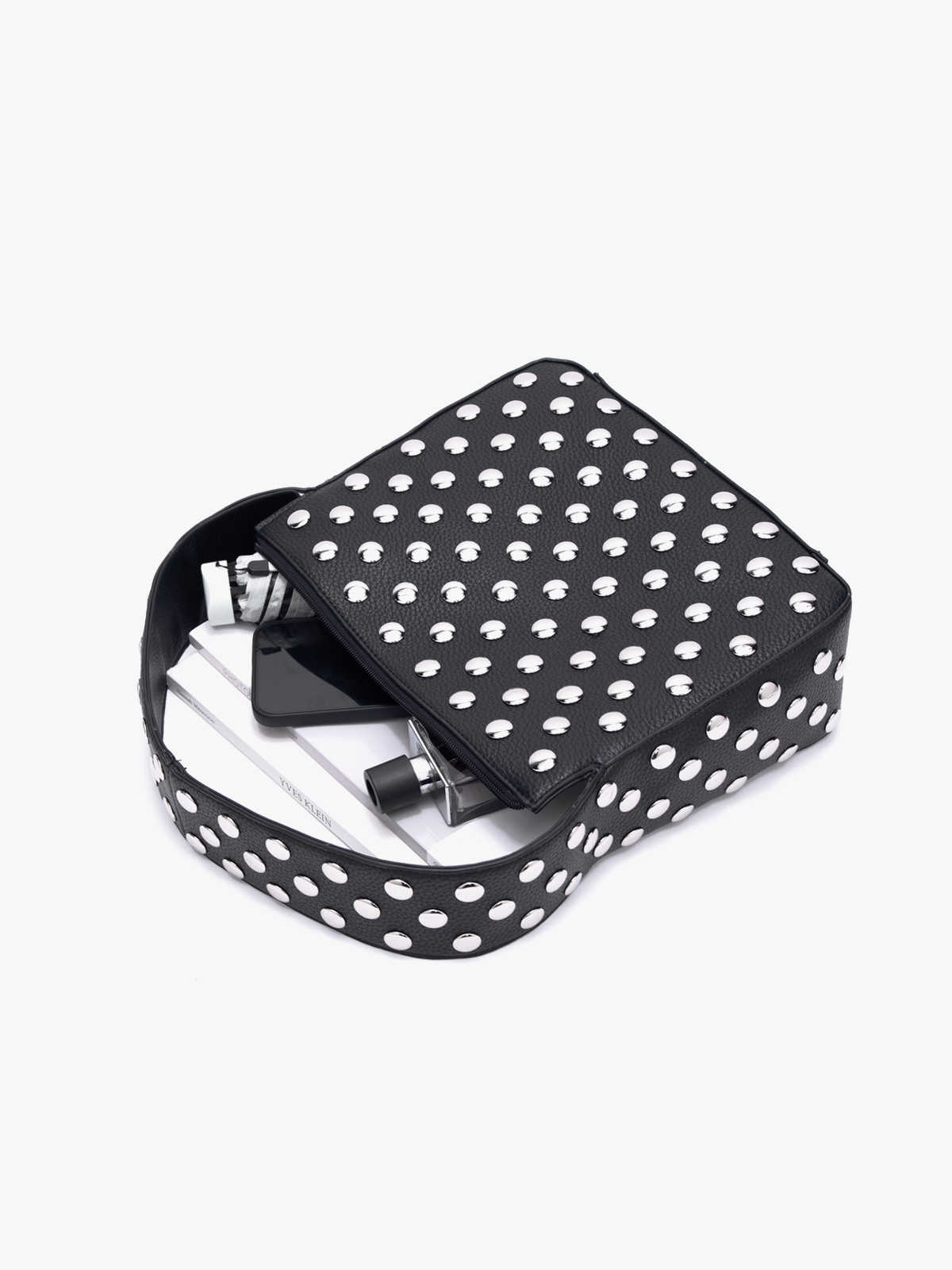👜: Rivet Motorcycle Shoulder Bag
