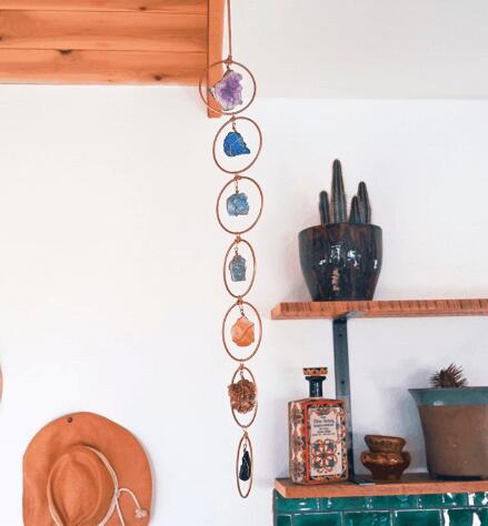 🔴🟢🔵: Raw Crystal 7 Gemstone Wall Decor