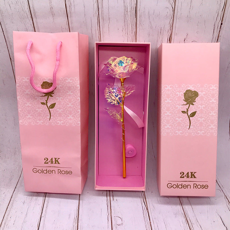 🌹: 24K Luminous Golden Rose Gift Set - Mother's Day & Valentine's