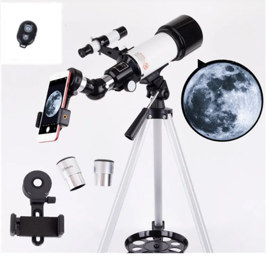 🔭: F30070 Refractor Astronomical Telescope — 300mm Focal Length | 20mm & 6mm Eyepieces | Aluminum Tripod | Multiple Bundle Options