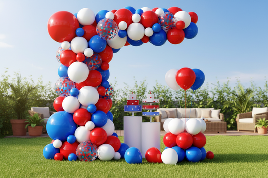 🎈: 148-Piece Red White & Blue Balloon Arch Kit – Patriotic Garland for 4th of July, Graduation & More