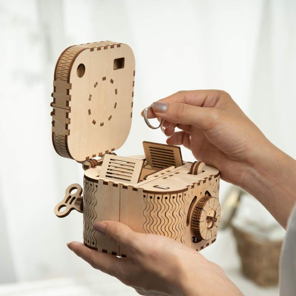🔐: DIY 3D Wooden Puzzle Password Treasure Box