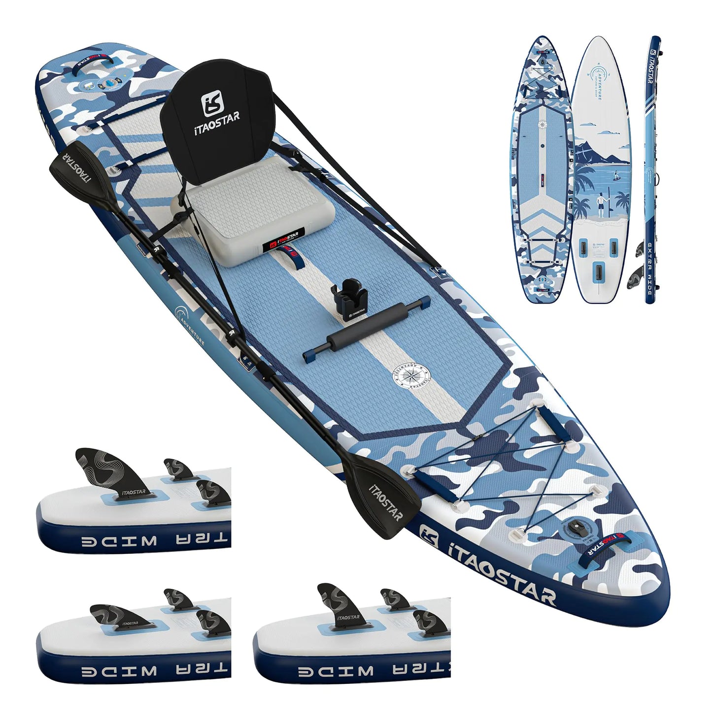 iTAOSTAR A01B 35" Extra Wide Paddle Board for Better Balance Inflatable Stand Up Paddle Board with Premium SUP Accessories Inflatable Paddle Boards for Adults/Youth of All Skill Levels