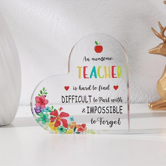 💝: Heart Acrylic Table Decor - Mother's & Father's Day Gift