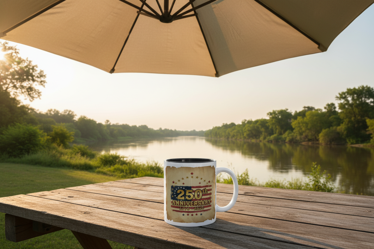 🇺🇸: 250th Anniversary 13-Colony Flag Stars Ceramic Mug | 1776-2026 Commemorative