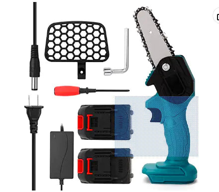 🪚 4-Inch 21V Mini Electric Chainsaw - Precision Woodworking Tool