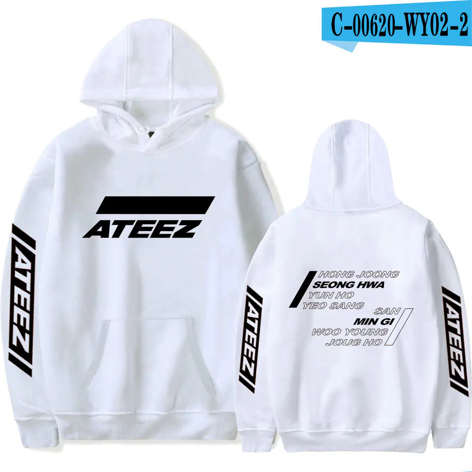 👗: ATEEZ Hoodie with Student Print - Casual Style