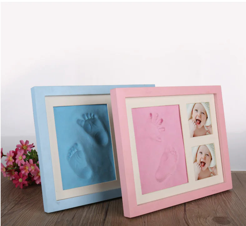 👶: Baby Hand & Footprint Kit with Solid Wooden Frame - Timeless Memory Keepsake