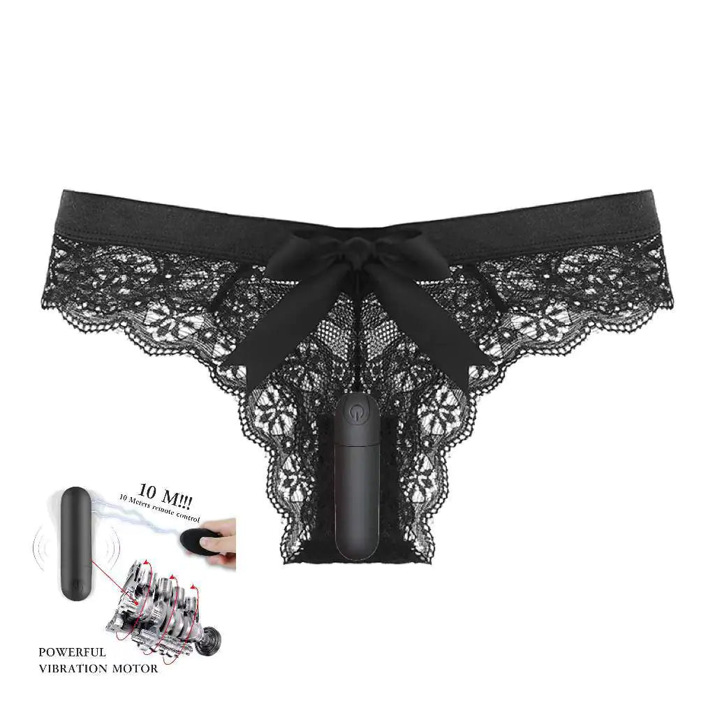 💫: 10-Function Wireless Remote Bullet Vibrator with Lace Panties - Ultimate Pleasure