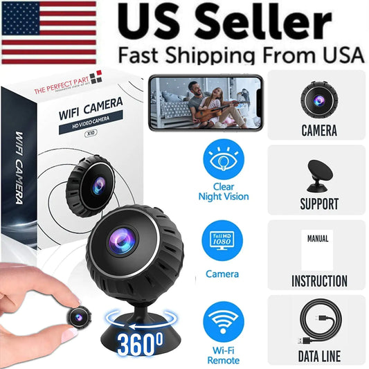 👶 Mini Hidden Spy Nanny Camera - Wireless WiFi Home Security HD 1080P DVR
